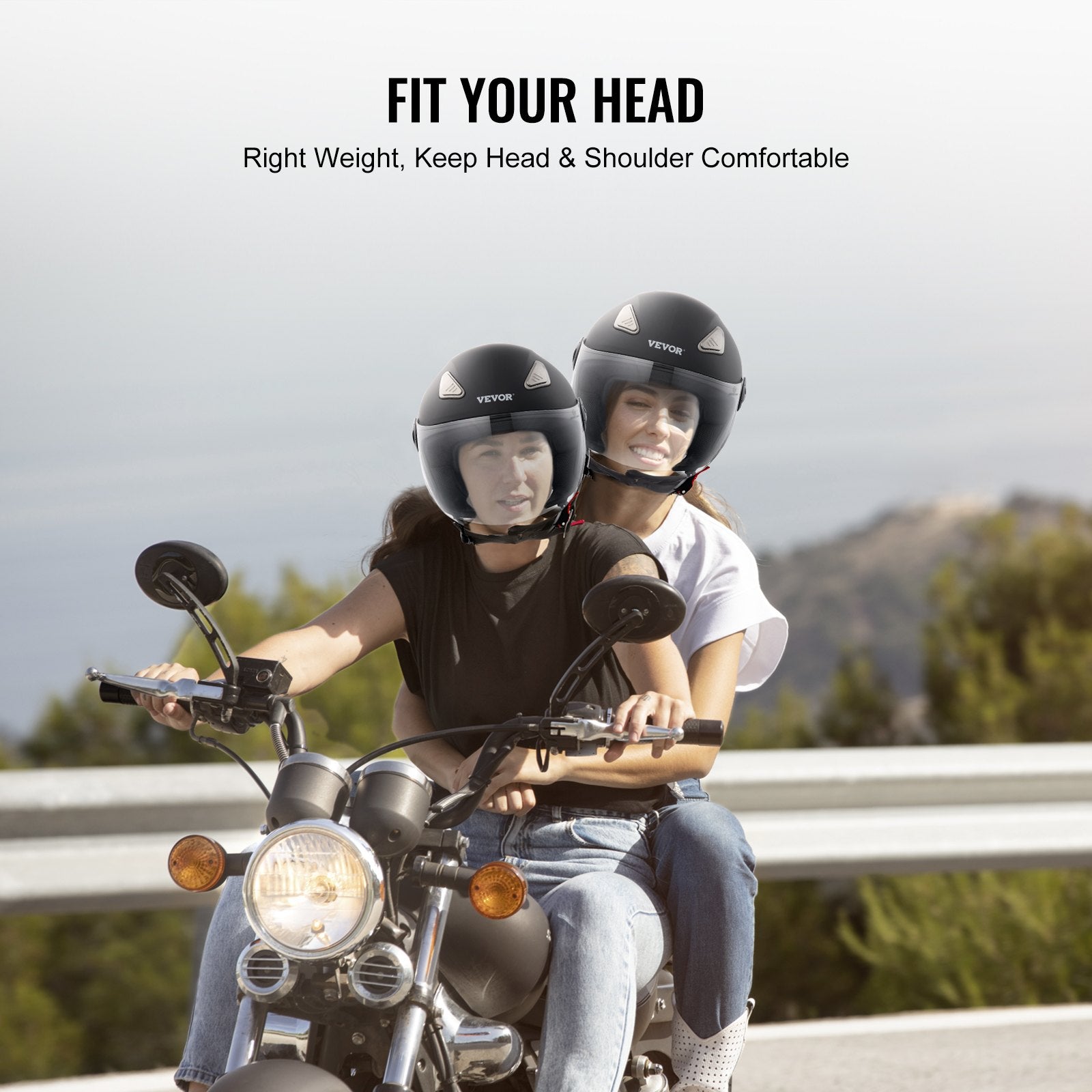 Motorcycle Helmet 3/4-Face ABS Smart Street Interchangeable Lens Size XL