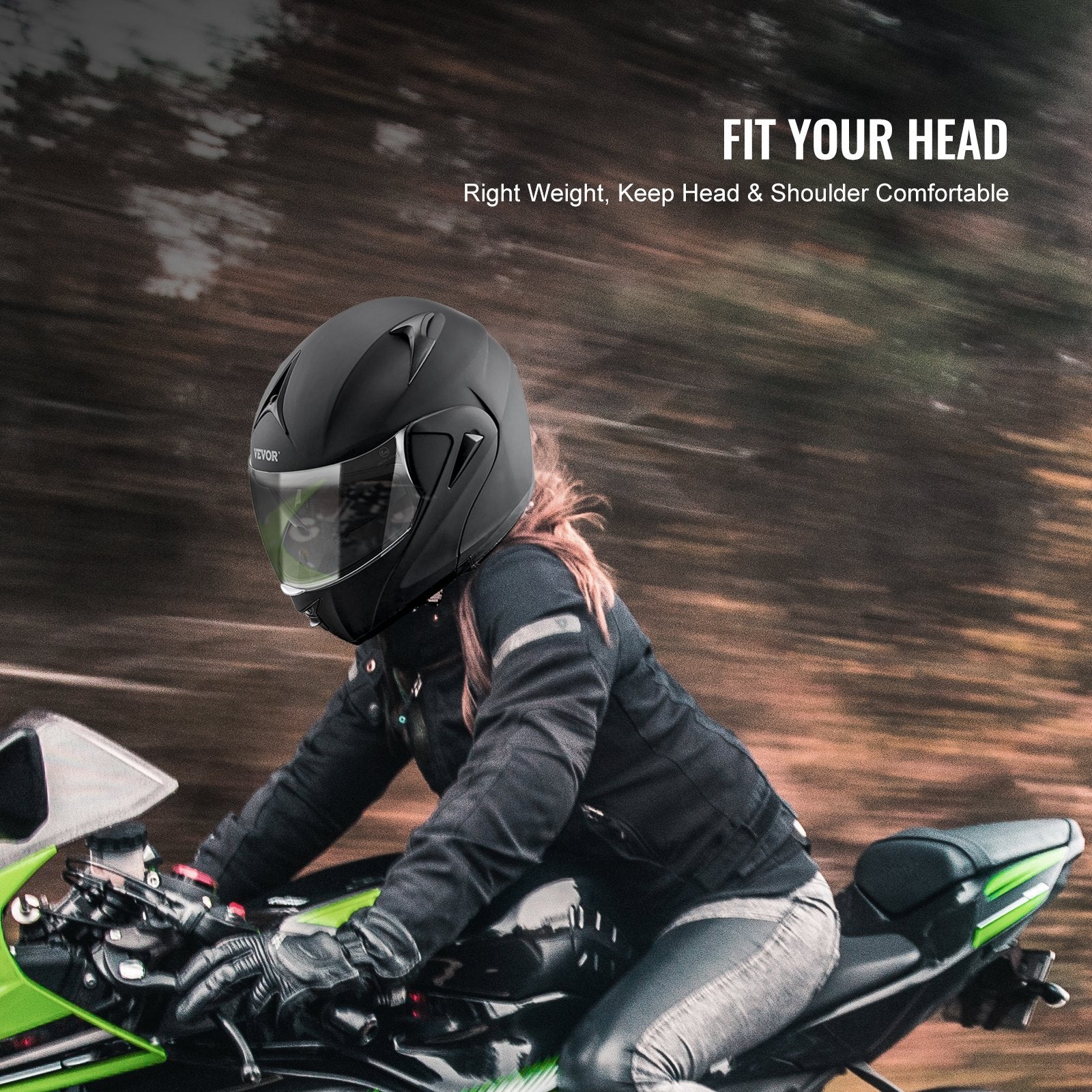 Motorcycle Helmet, Smart ABS Street with Slot Interchangeable Lens DOT