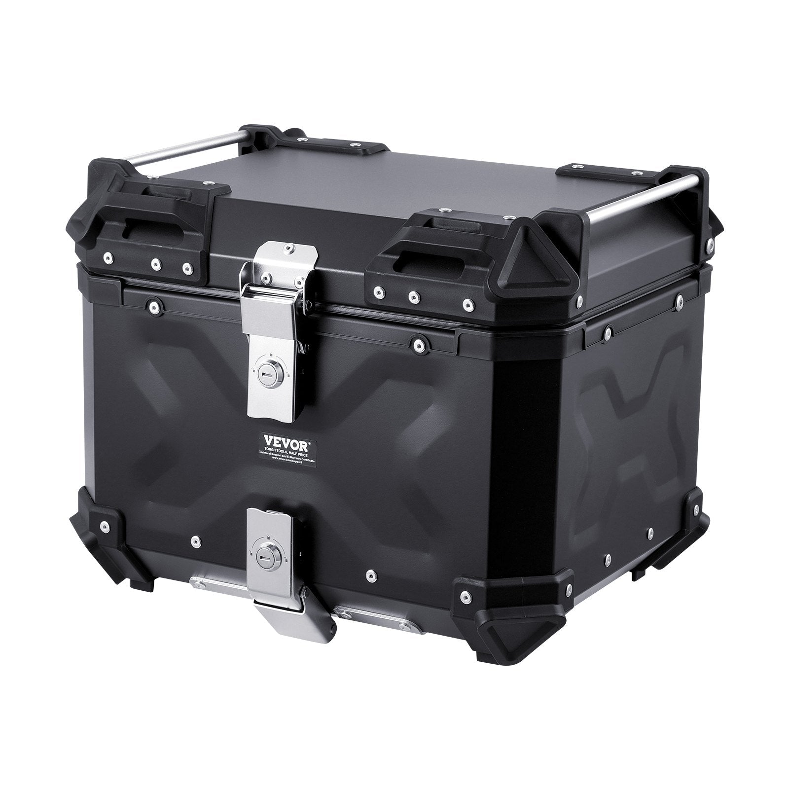 45L Motorcycle Top Case Aluminium Waterproof Tail Box with Lock