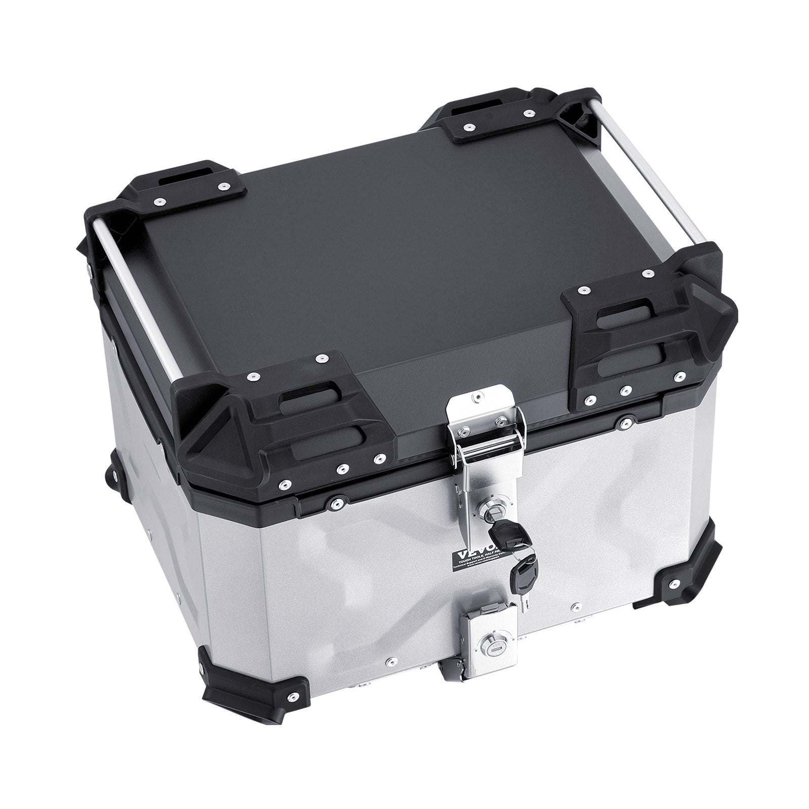 Motorcycle Top Case 45L Aluminum Alloy Waterproof Detachable Box Leather Cushion