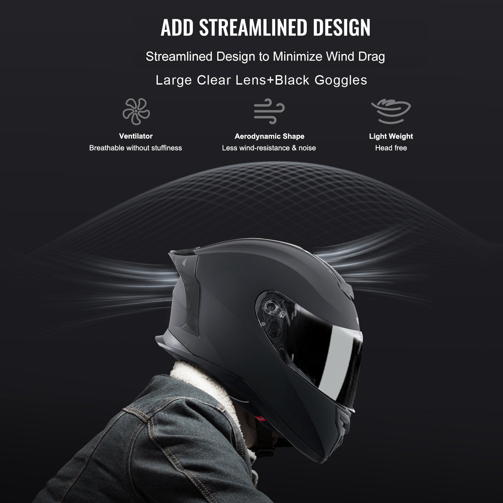 Motorcycle Helmet Full Face ABS Smart Street Bluetooth Slot Size XL