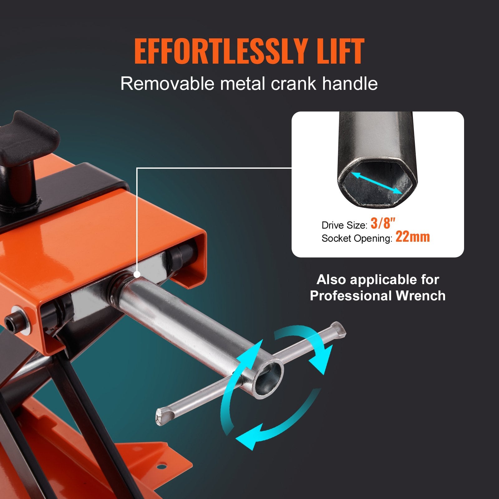 Motorcycle Center Scissor Lift Jack 500KG with Saddle Safety Pin Street Bikes