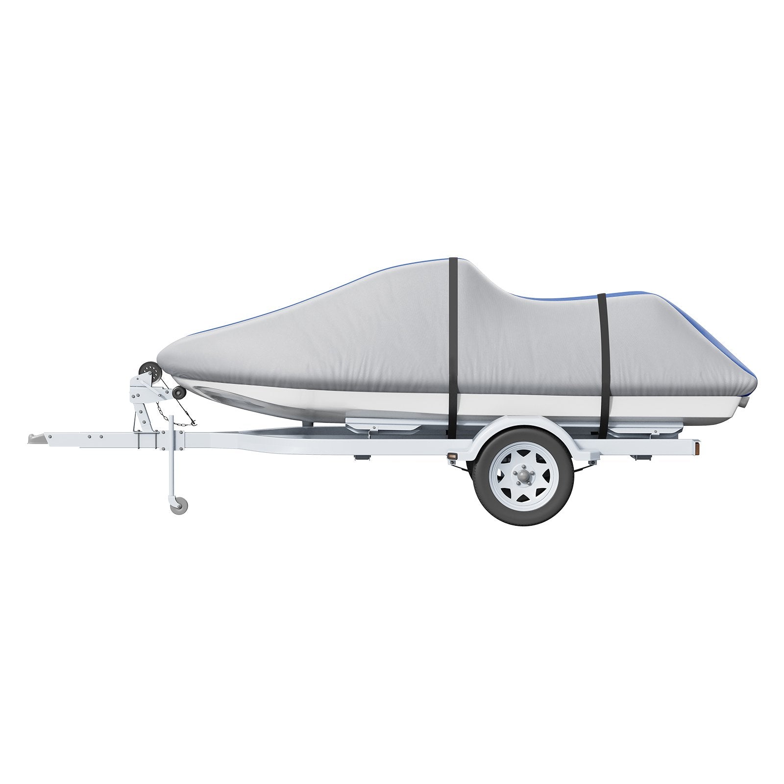 Jet Ski Cover 320-342cm Waterproof 600D PU Oxford Fabric Buckle Straps Grey Blue