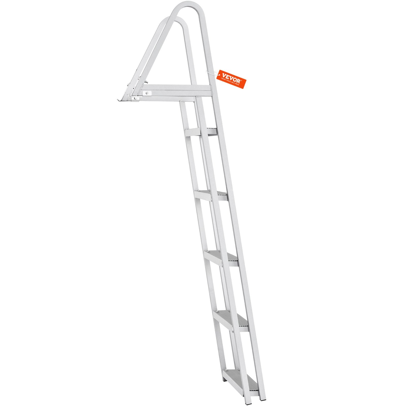 Removable 5-Step Dock Ladder, 159 kg Capacity, Wide Nonslip Steps for Boats
