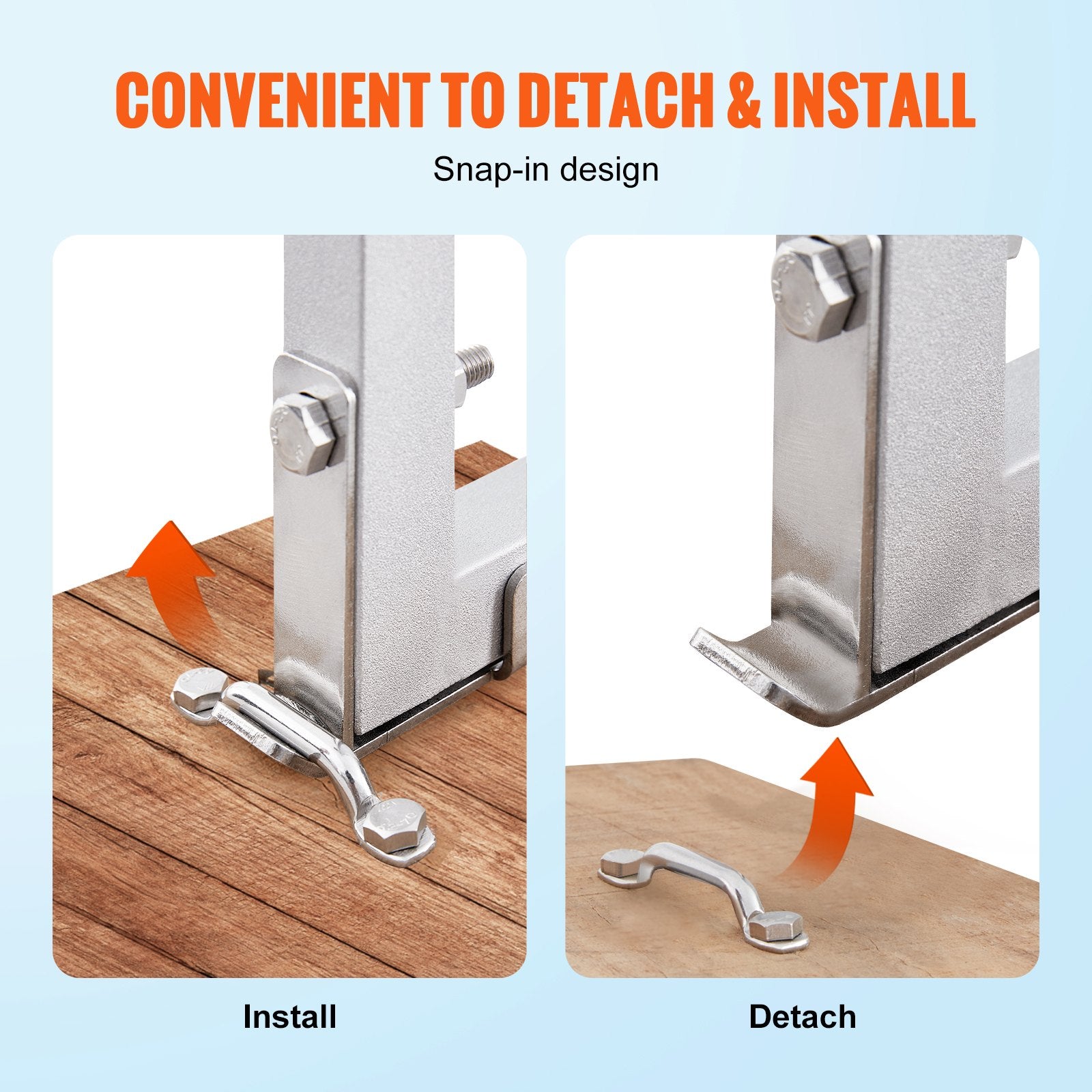 Removable 5-Step Aluminum Dock Ladder, 227 kg Capacity, Nonslip Rubber Steps