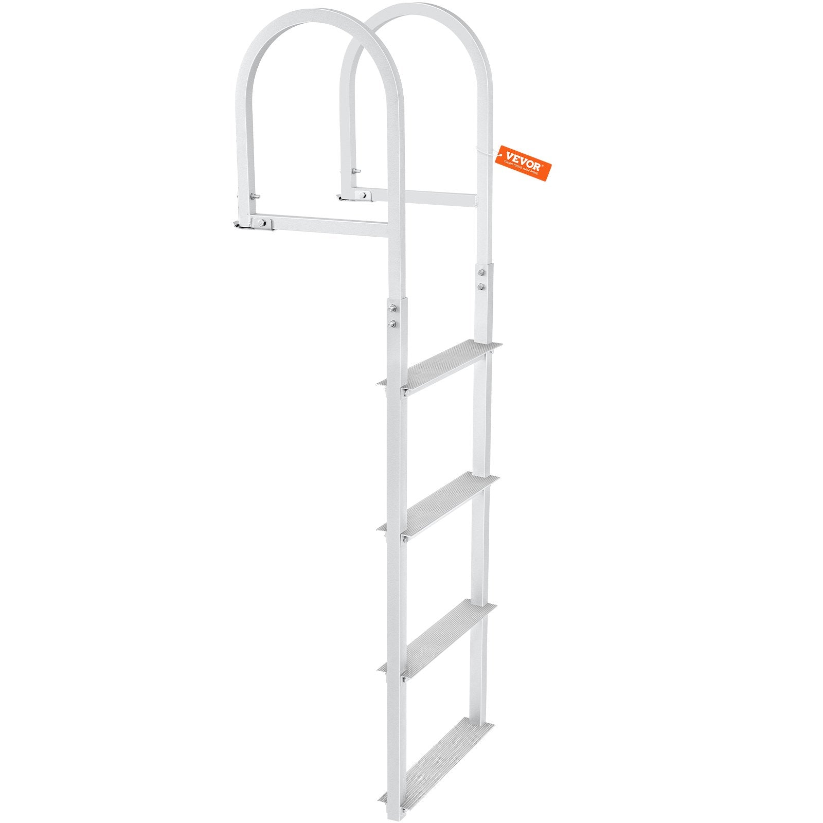 Removable 4 Step Dock Ladder Aluminum Alloy 500 lbs Load Marine Ladder