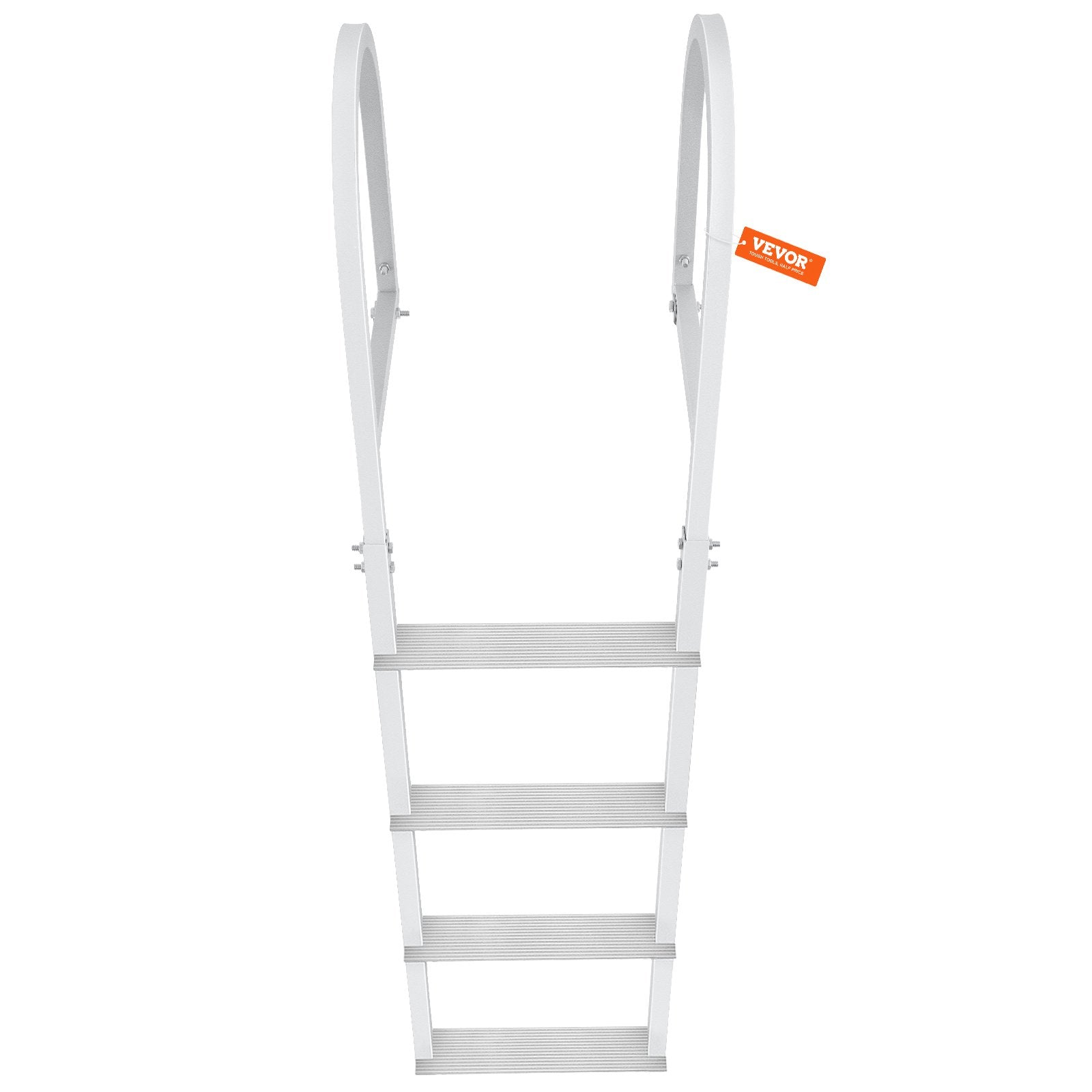 Removable 4 Step Dock Ladder Aluminum Alloy 500 lbs Load Marine Ladder