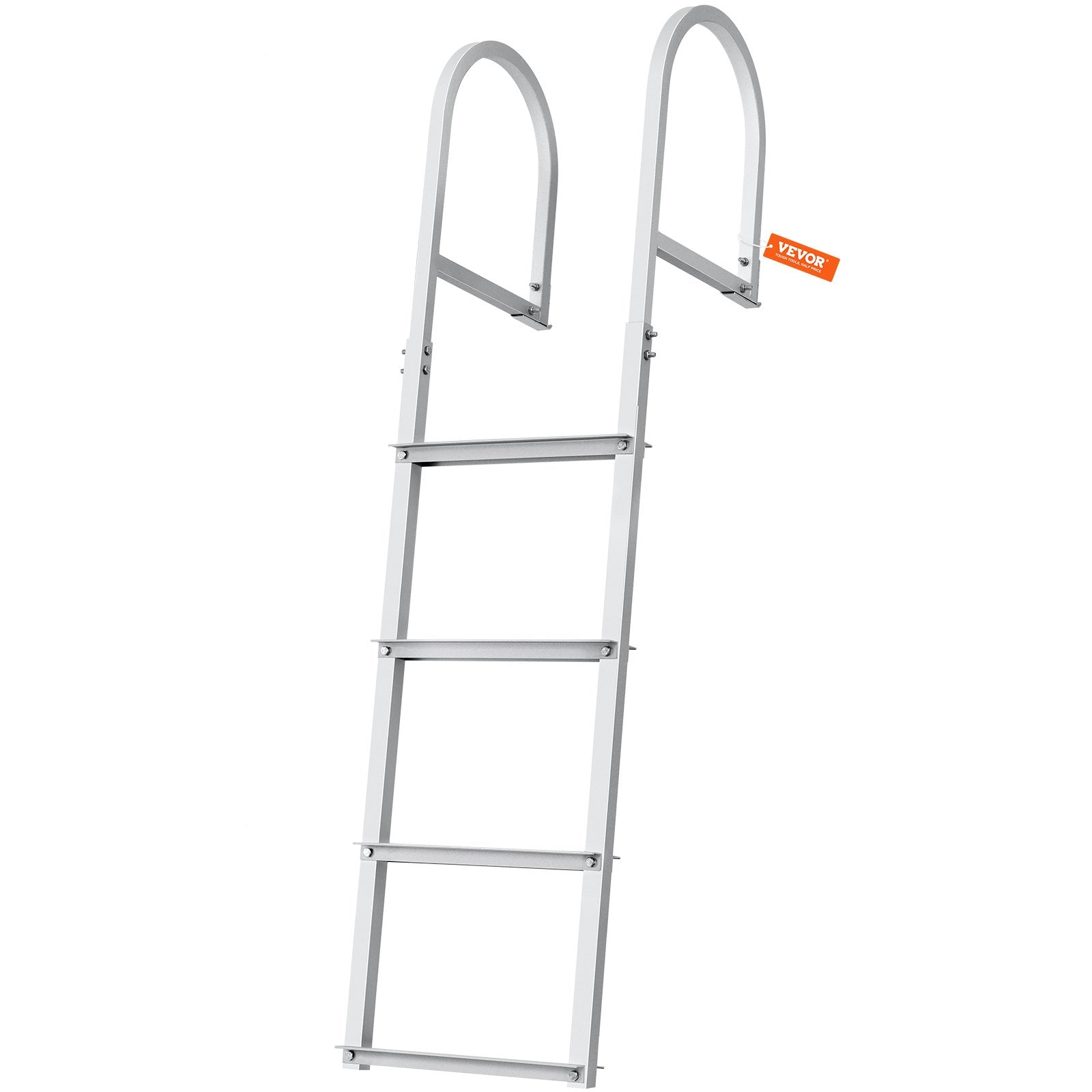 Removable 4 Step Dock Ladder Aluminum Alloy 500 lbs Load Marine Ladder