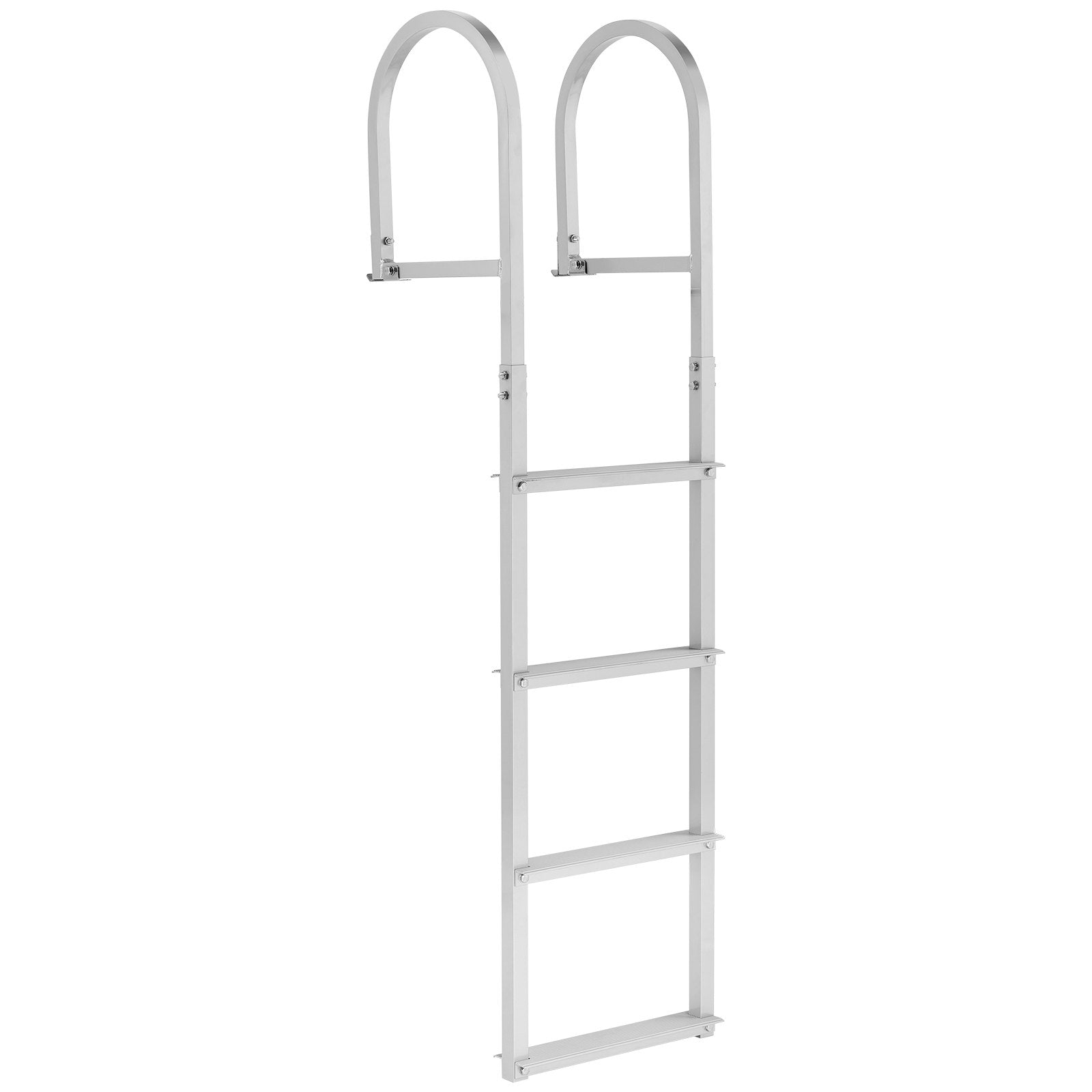 4-Step Removable Dock Ladder Aluminum Pontoon Boat Swim Ladder 227kg Capacity