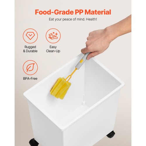 VEVOR 20L Ingredient Bin 3 Piece Storage Container with Sliding Lid and Scoop