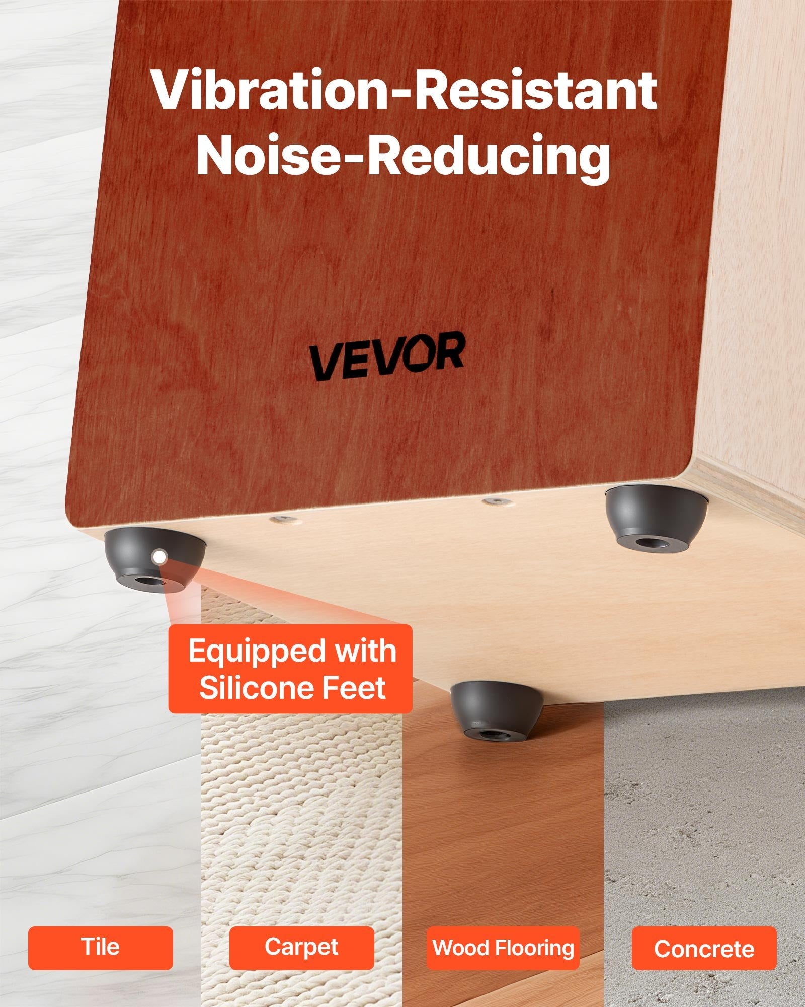 Cajon Box Drum Lightweight Birch Wood Percussion Internal Strings Silicone Feet