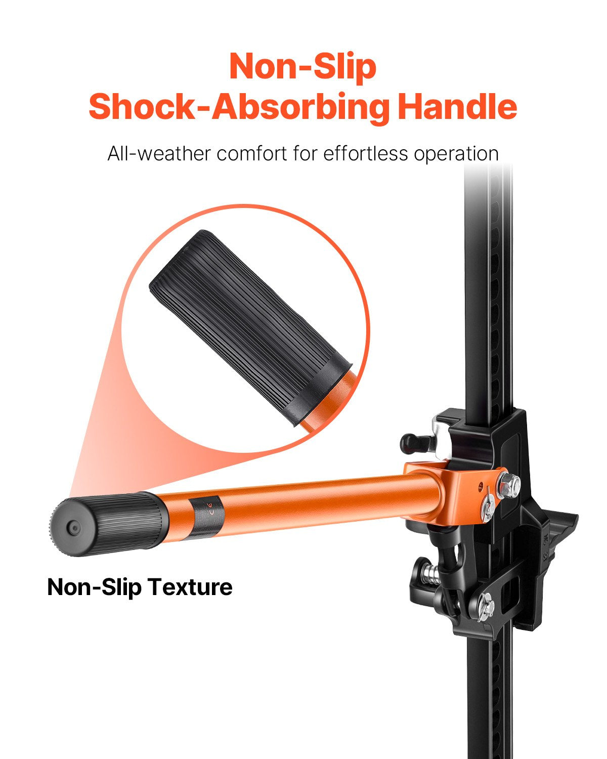 Farm Jack 152.5cm, High Lift 3.18 Ton Ratcheting Utility Jack, 130–1380mm Range