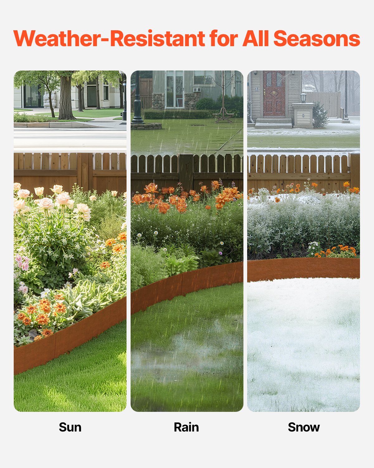 Steel Landscape Edging 10-Pack 40x4.5" Weather-Resistant Bendable Garden Border