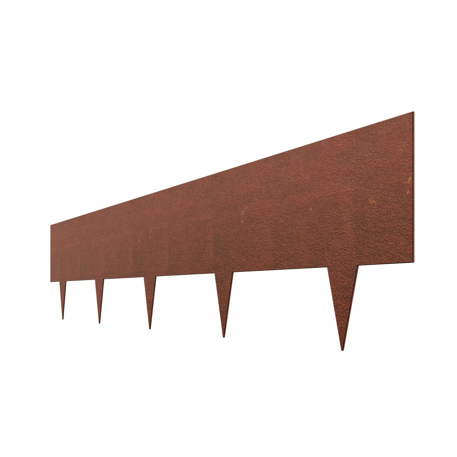 Steel Landscape Edging 6 Pack 40x8in Weather-Resistant Bendable Shark Spike