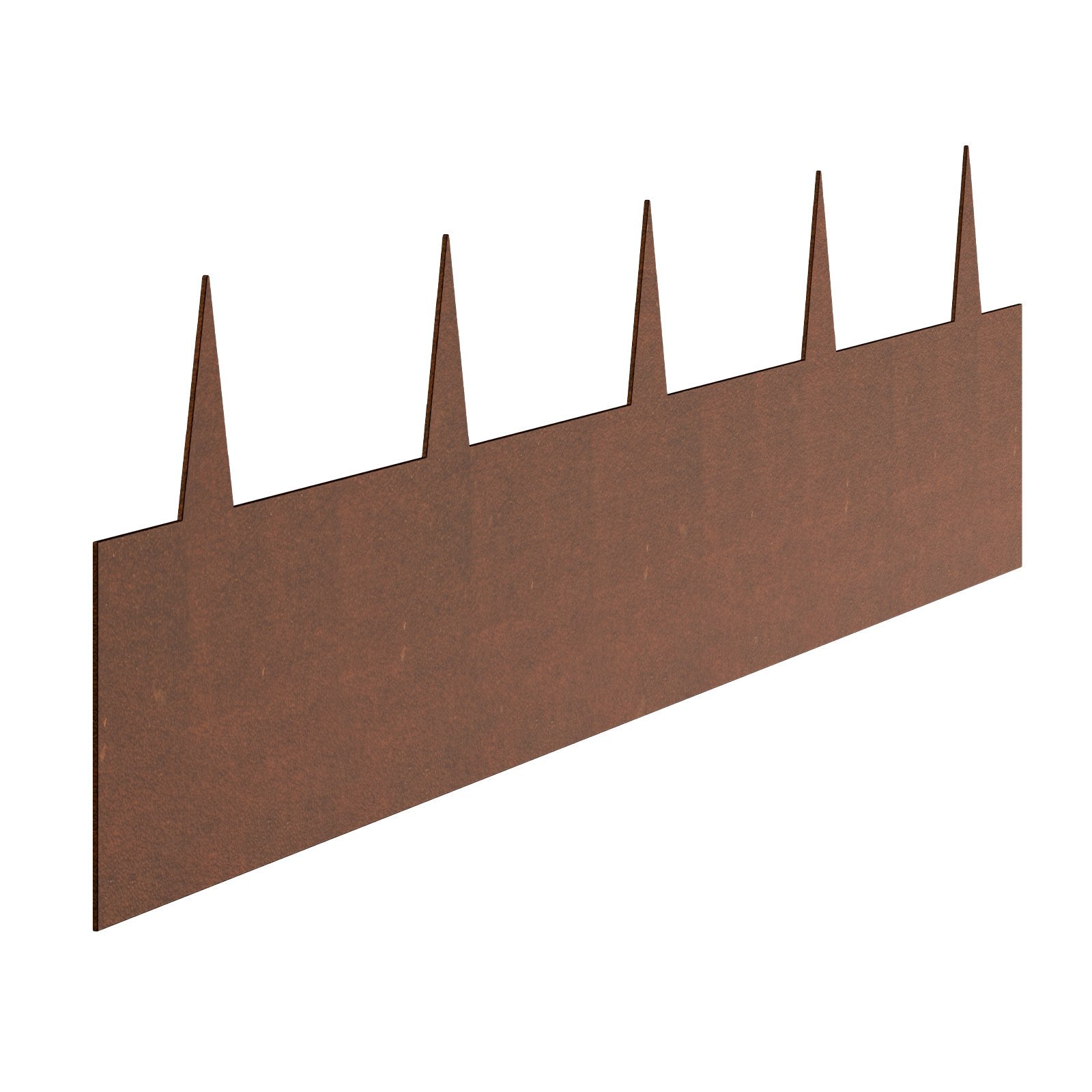 Steel Landscape Edging 6 Pack 40x8in Weather-Resistant Bendable Shark Spike
