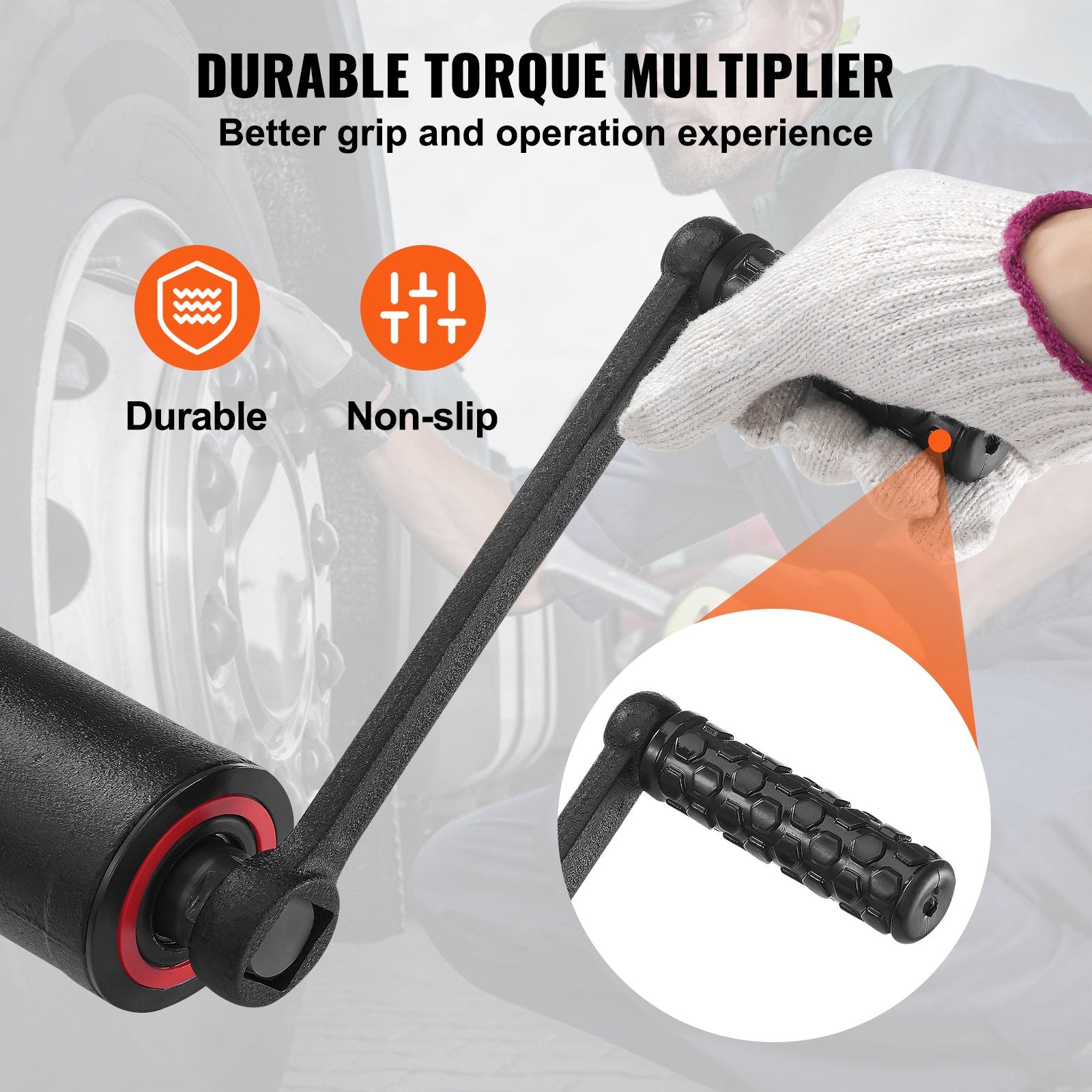 Heavy Duty Torque Multiplier Wrench Set 1" Drive, 1:64 6800N·m, 8 Sockets, Case