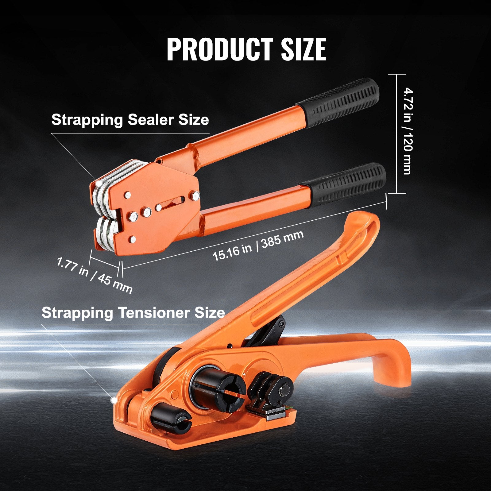 Banding Strapping Kit with Tensioner and Sealer 300m PET Band 300 Metal Seals