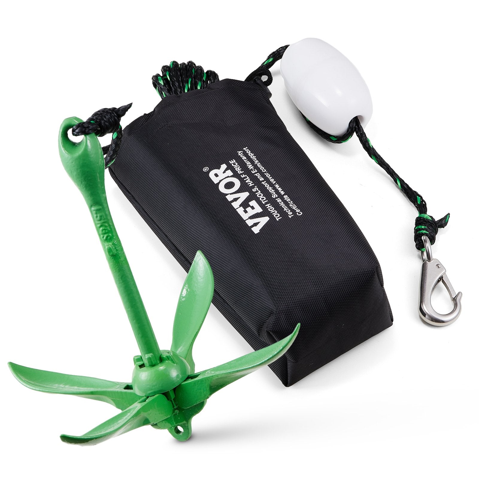Kayak Anchor Kit 3.5lb with 8m Rope, Buoy, Folding Boat Anchor and Storage Bag