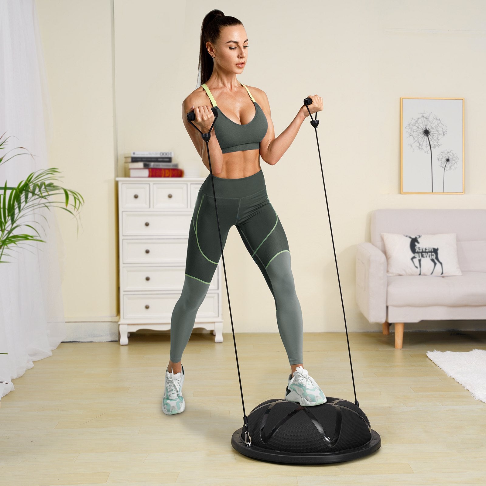 Half Exercise Ball Trainer 23 Inch Balance Ball 660 lbs Stability Fitness Ball