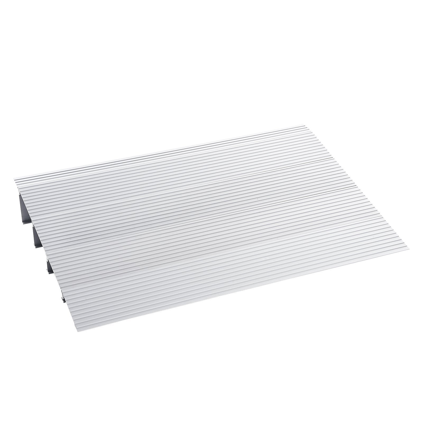 Door Threshold Ramp, 4" Rise, 800 lbs Load Capacity, Aluminum Adjustable Ramp
