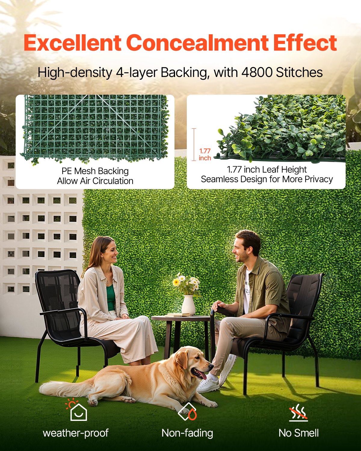 Artificial Grass Wall Panels 40x120" Milan Boxwood Hedge Panel Indoor Outdoor