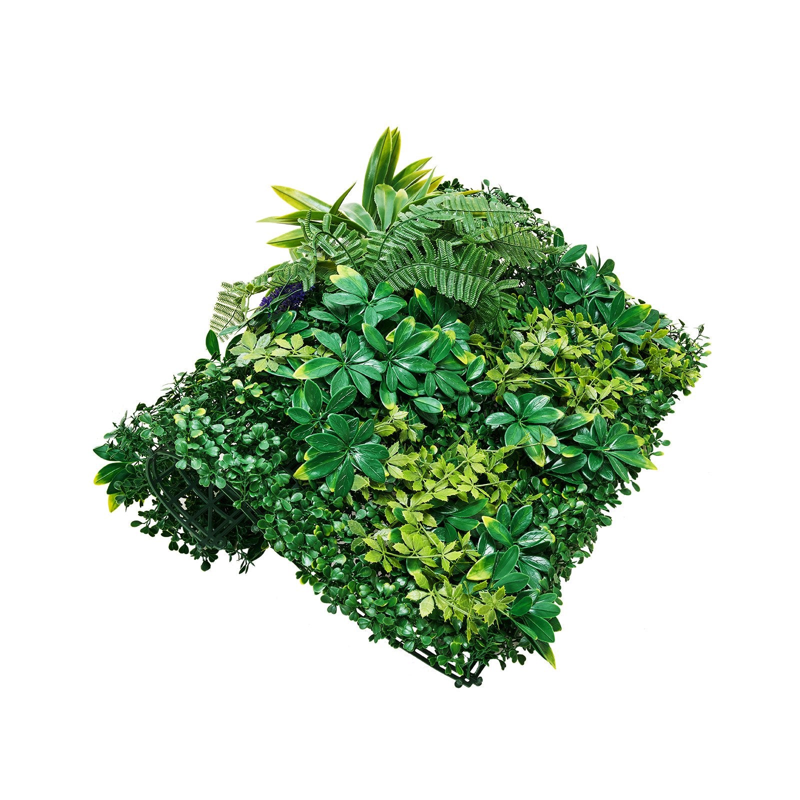 Artificial Grass Wall Panels 8-Pack 20x20" 3D Boxwood Hedge Indoor Outdoor