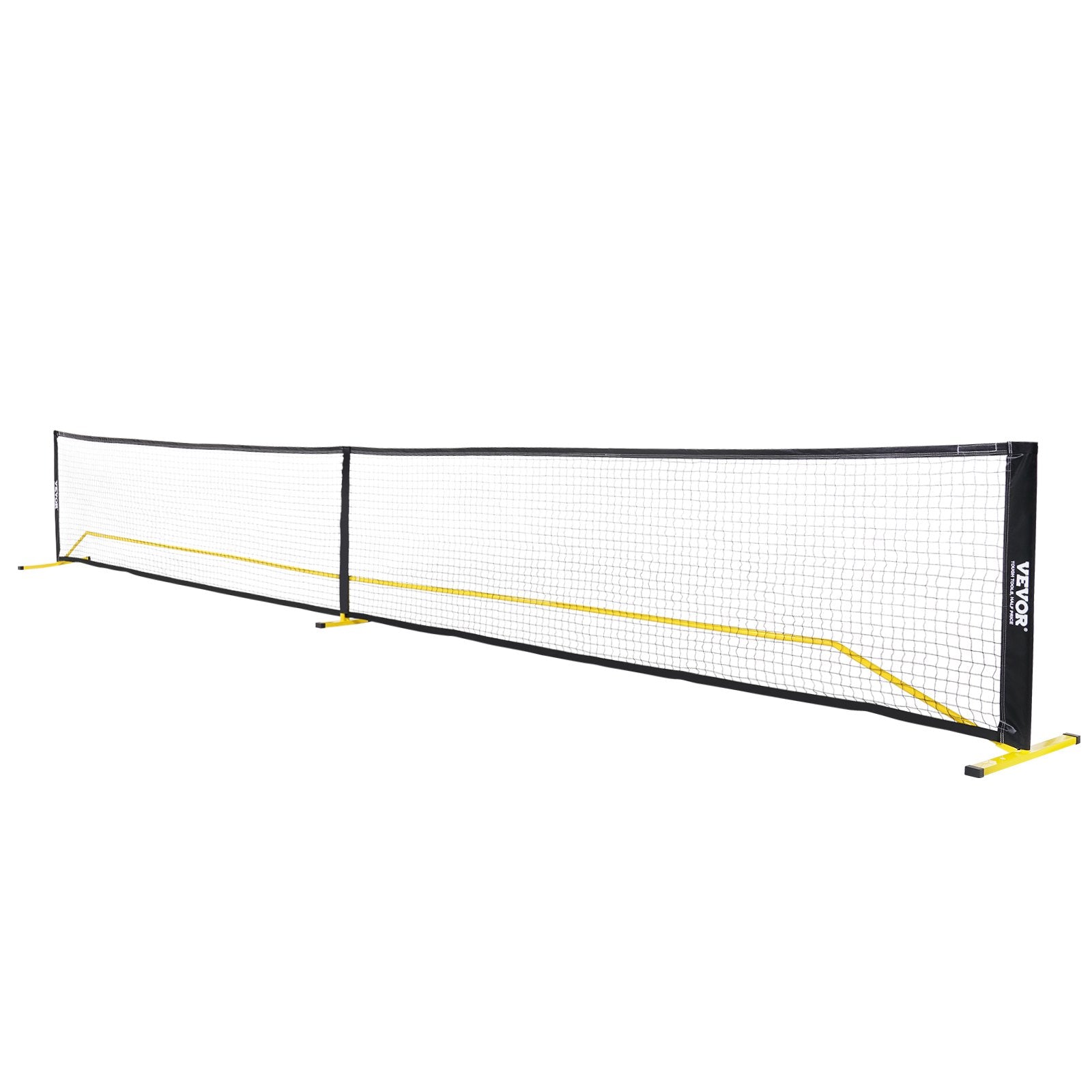 Pickleball Net System Portable 22FT Weather Resistant Metal Frame PE Net Bag