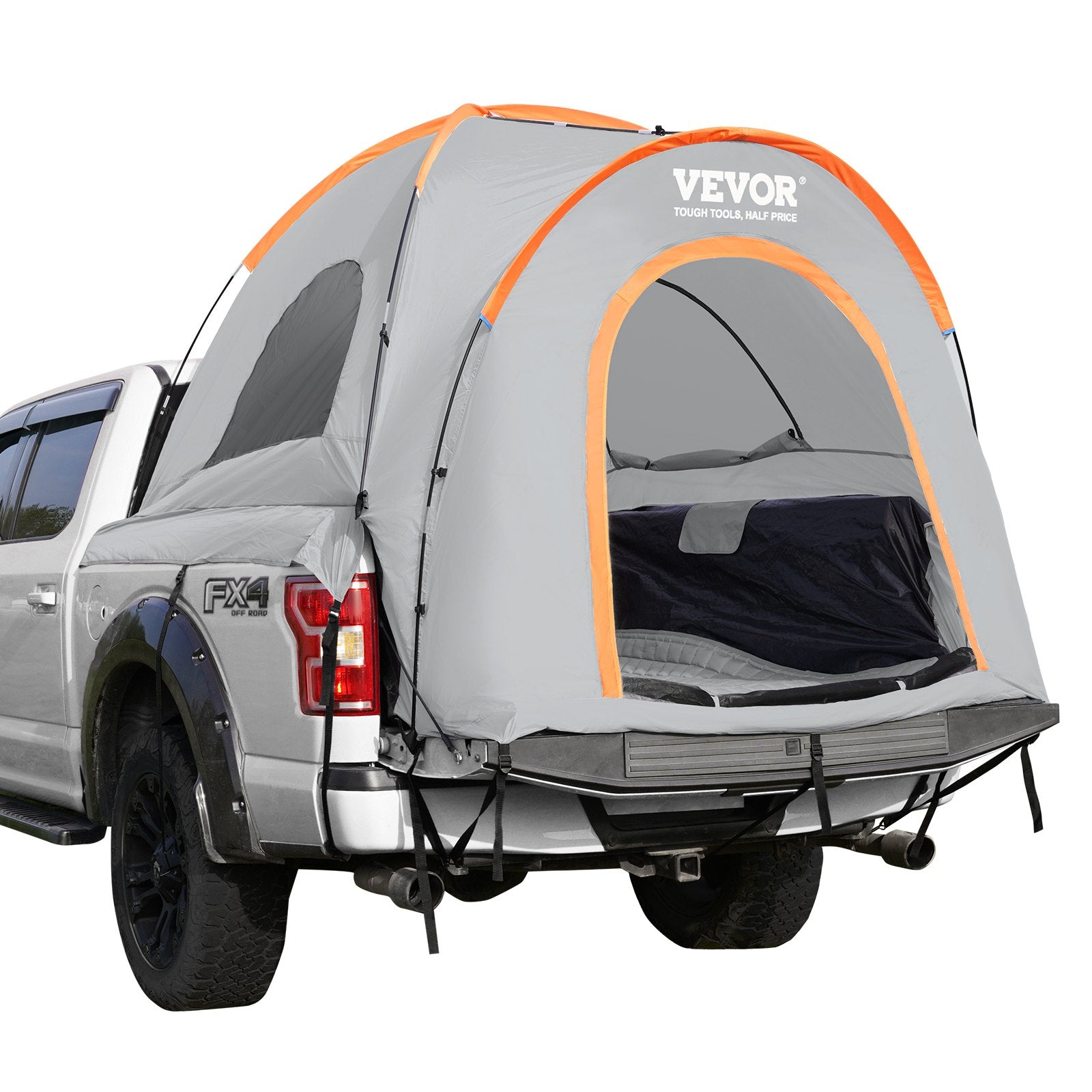 Truck Bed Tent 5.5'-6' Pickup Waterproof PU2000mm Double Layer for 2-3 Person