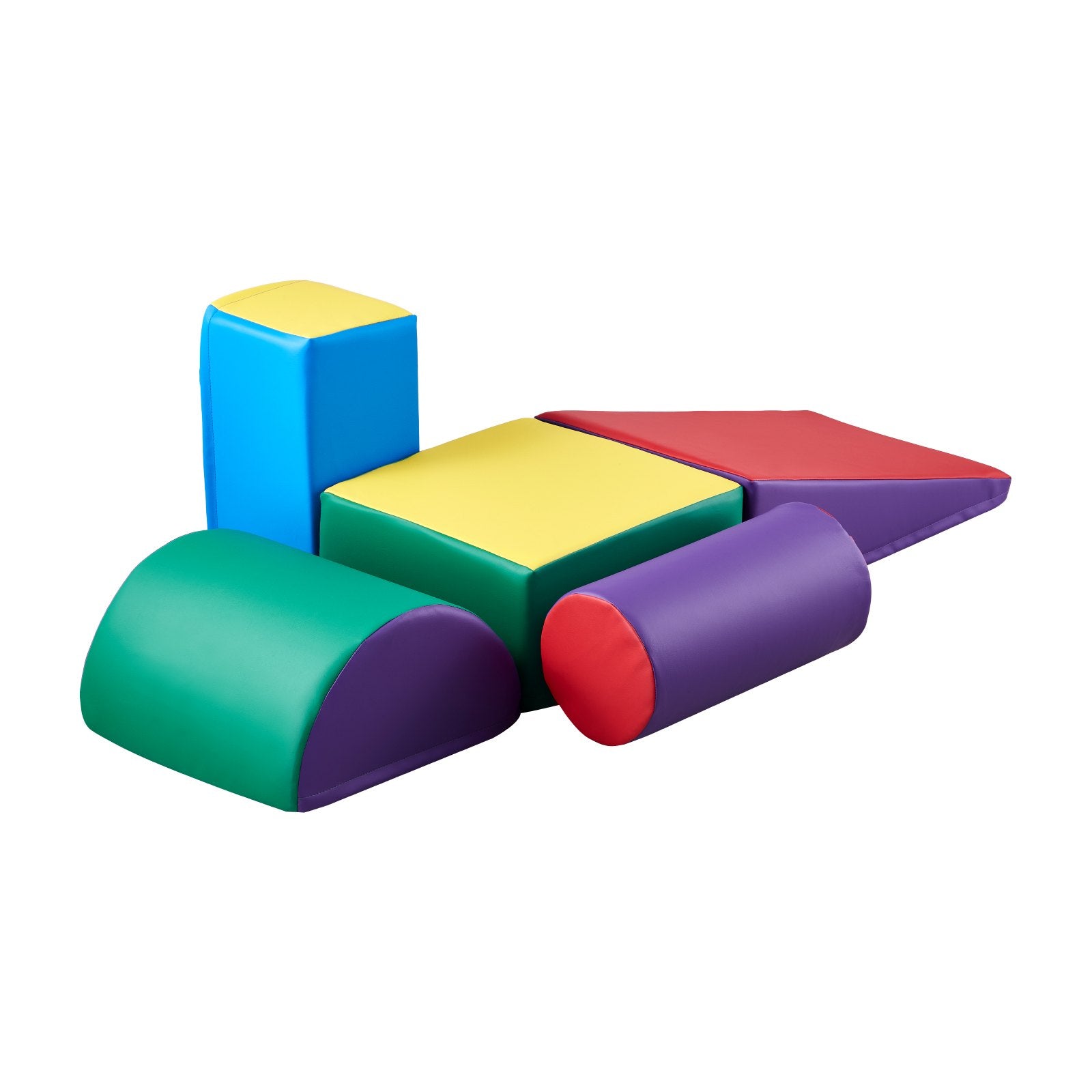 Climbing Toys 5-Piece Set Foam PU Leather Blocks for Toddlers 6 Months–3 Years