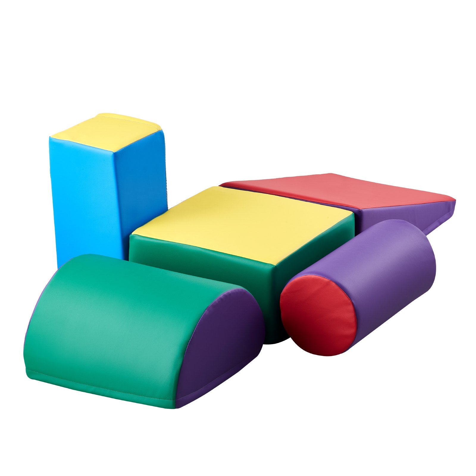 Climbing Toys 5-Piece Set Foam PU Leather Blocks for Toddlers 6 Months–3 Years