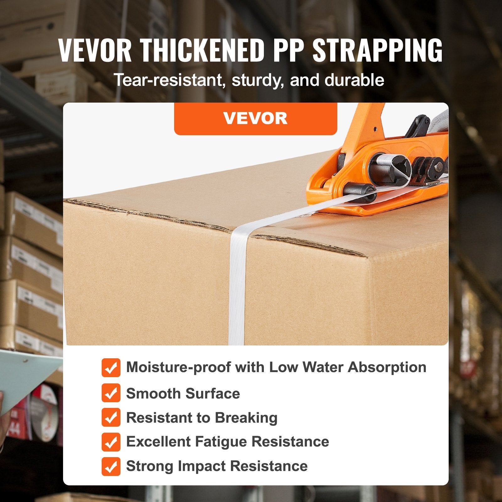 Banding Strapping Kit with Tensioner and Sealer 1000m PP Band 1000 Metal Seals