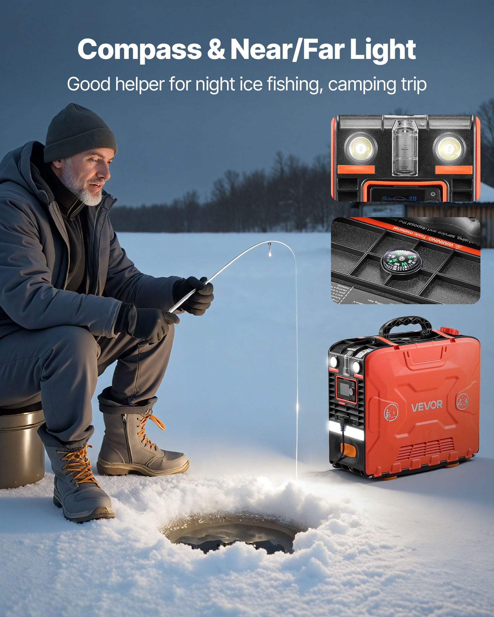 Diesel Heater 8KW DC 12V, Portable Air Heater with Bluetooth, Remote & LCD, 4.5L