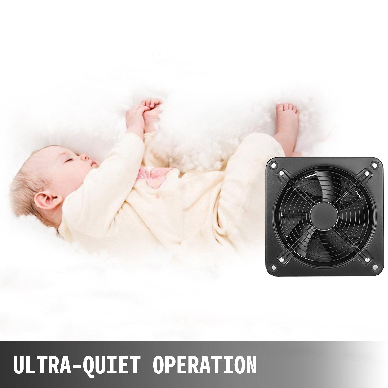Industrial Metal Ventilation Extractor 30 cm Axial Exhaust Fan 150W Air Blower