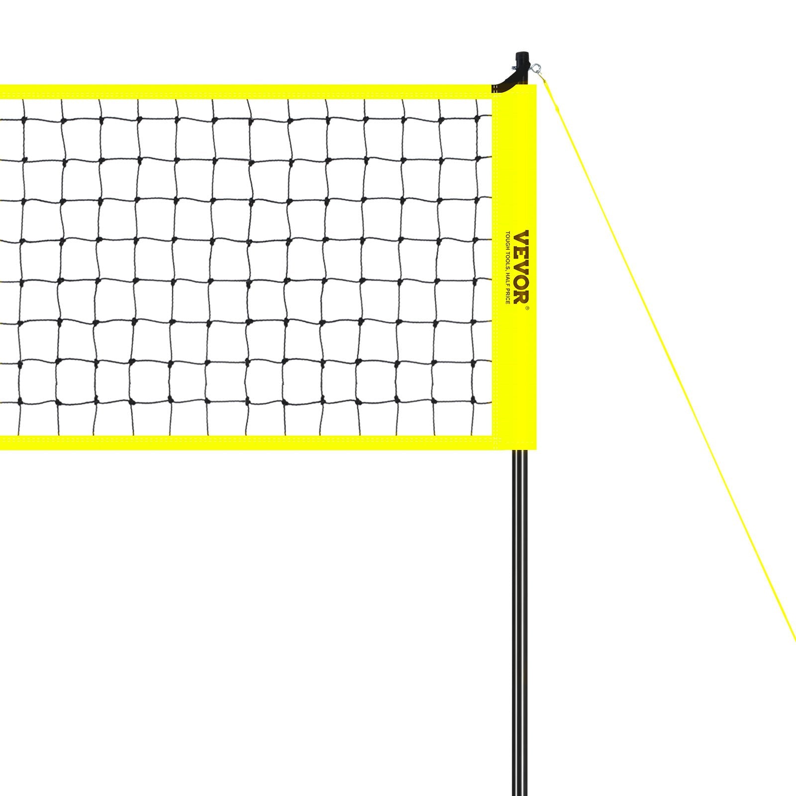 Outdoor Portable Volleyball Net Set Adjustable Steel Poles with PVC Ball & Pump