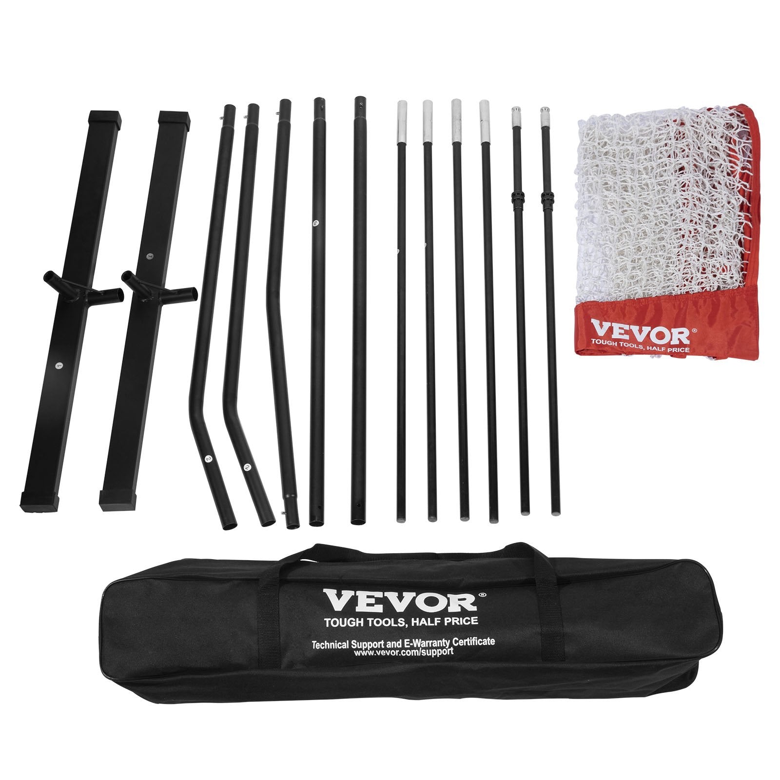 Freestanding Volleyball Training Net Adjustable Portable Indoor Outdoor with Bag