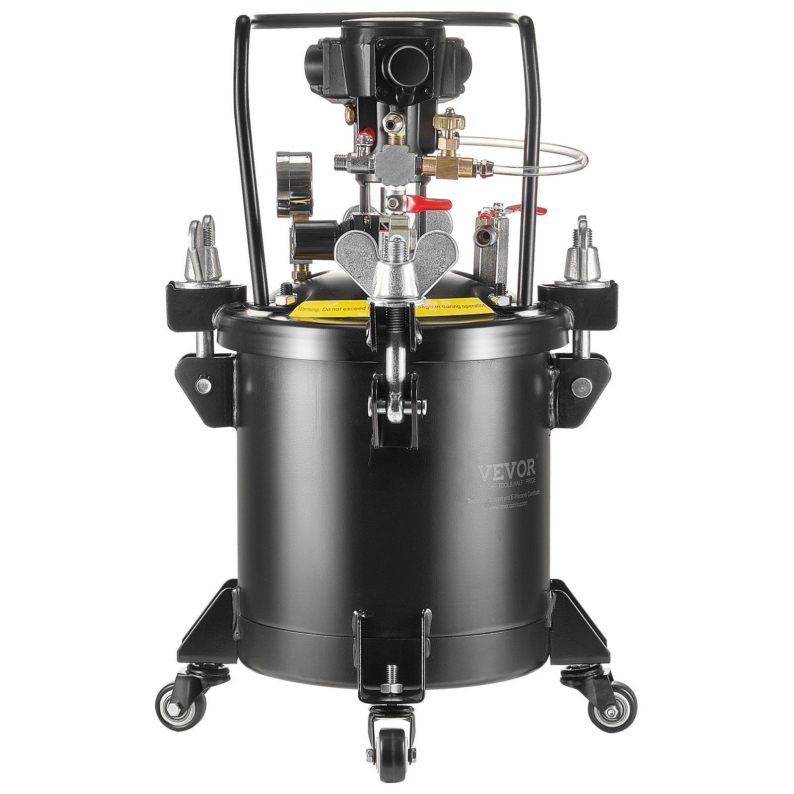 Spray Paint Pressure Pot 10L Fully Automatic Stirring 70psi with Gun and Hoses