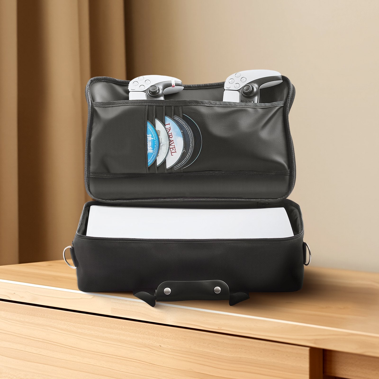 PS5 Carrying Case Travel Bag for Playstation 5 & Slim Waterproof Nylon Padded