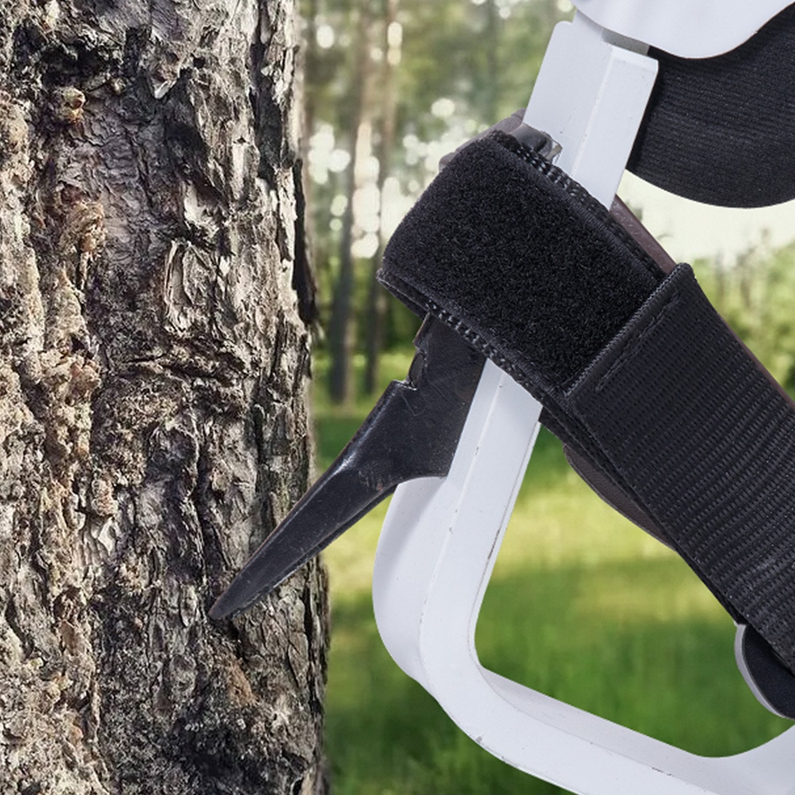 Tree Climbing Spikes, Aluminum Climbing Spurs, 350lbs Load Capacity, White, Gear