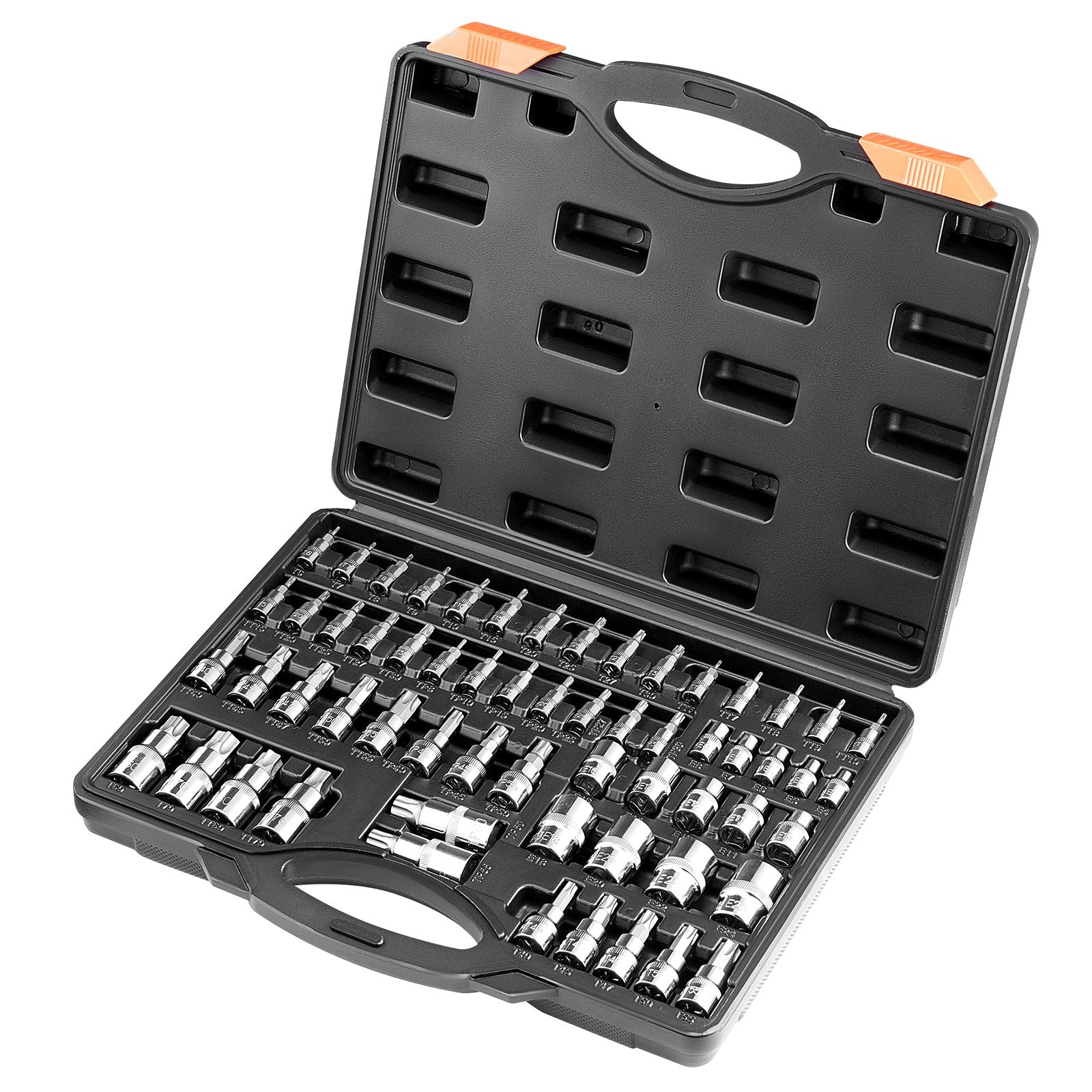 Torx Bit Socket External Torx Set 60-Piece T6-T70 TT6-TT70 TP8-TP60 E4-E24