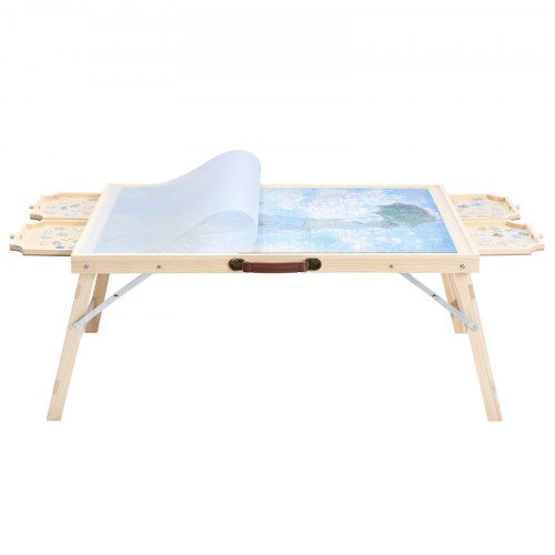 VEVOR 1500 Piece Puzzle Table 86x63cm Folding Legs 4 Drawers Portable Board
