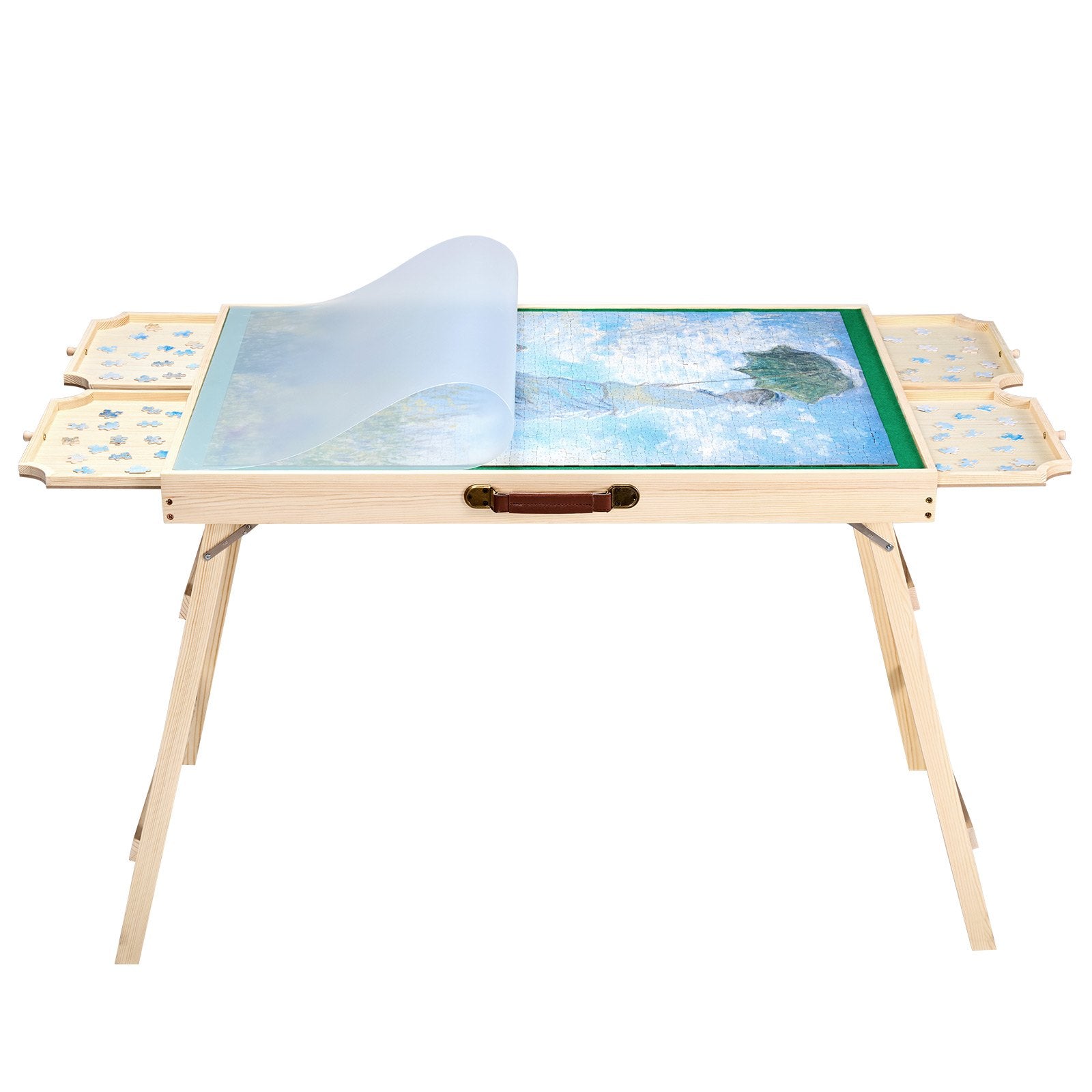 Puzzle Table Folding Legs 4 Drawers Felt Surface Jigsaw 1500pc 86x63cm