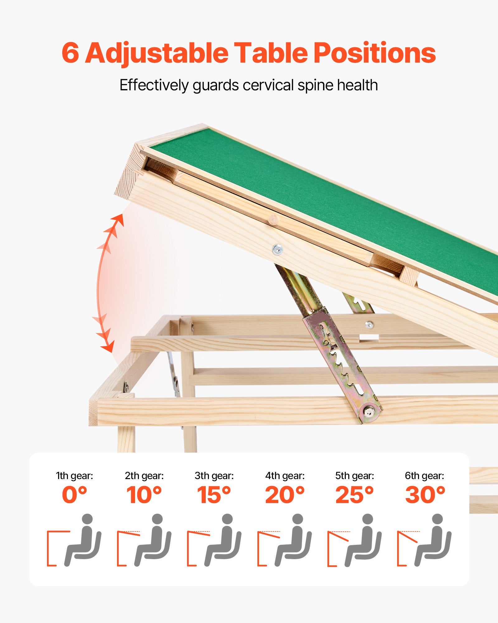 Puzzle Table with Folding Legs 4 Drawer Portable Wooden Board Adjustable 86x63cm
