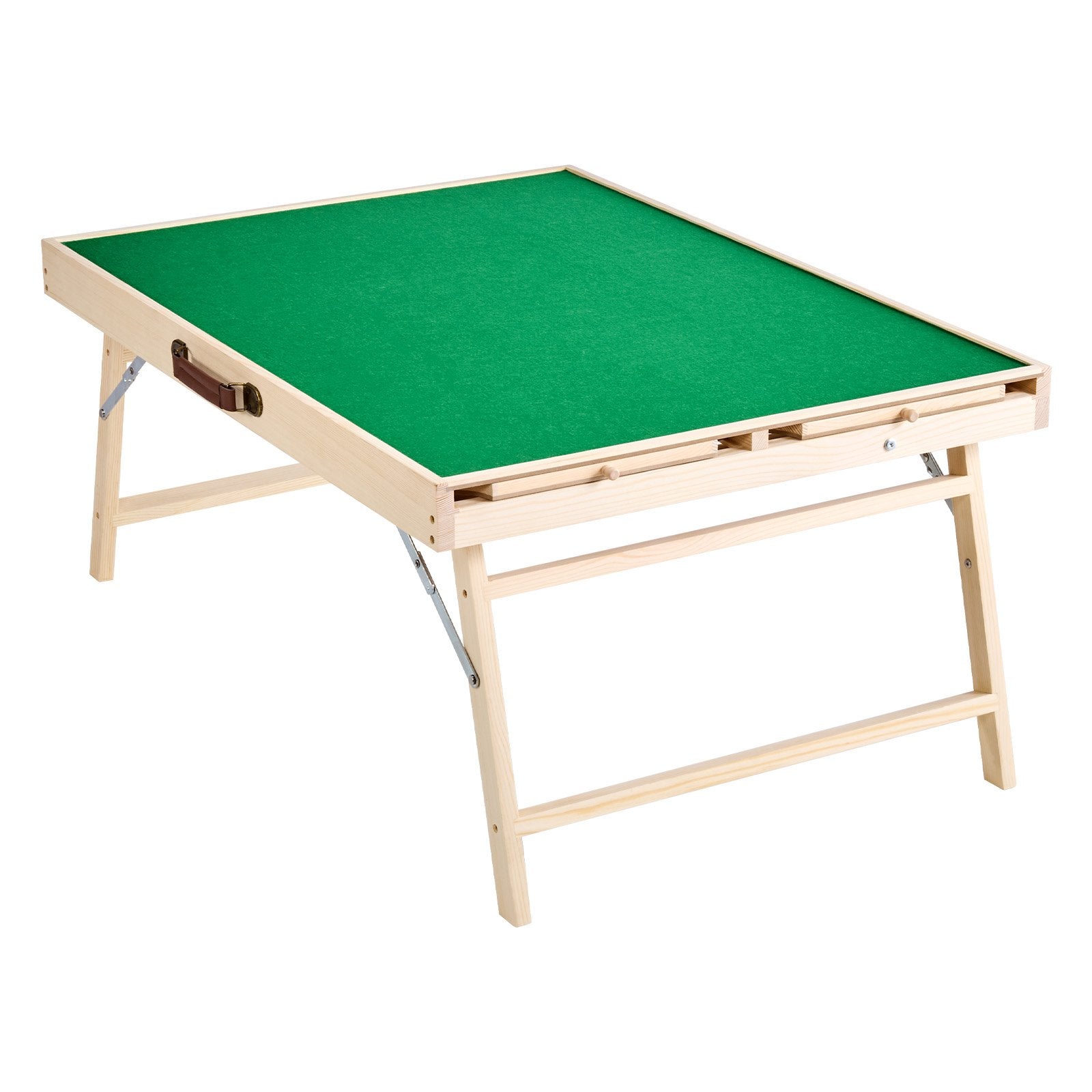 Puzzle Table with Folding Legs 4 Drawer Portable Wooden Board Adjustable 86x63cm