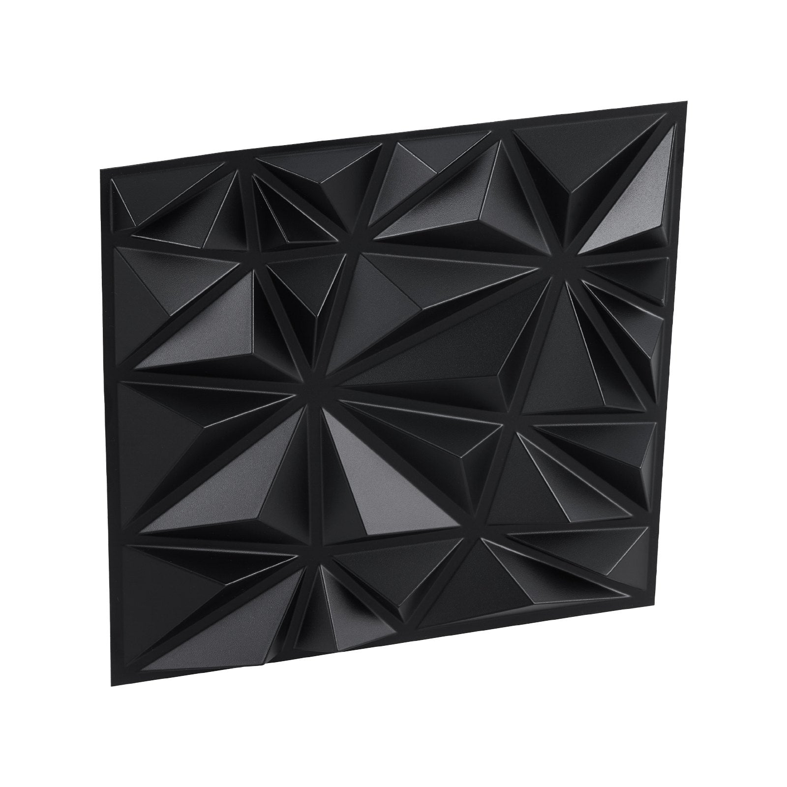 3D Wall Panels 33-Pack 30x30cm PVC Diamond Tiles 2.97m² Matte Black Home Decor