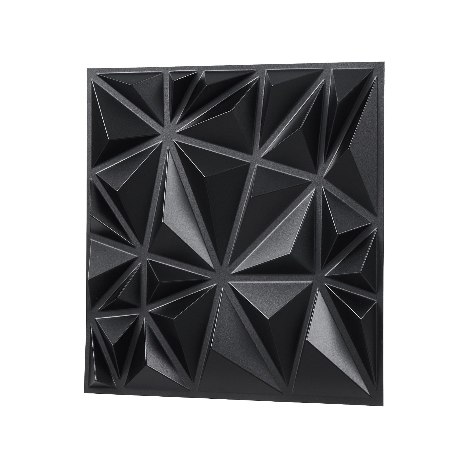 3D Wall Panels 33-Pack 30x30cm PVC Diamond Tiles 2.97m² Matte Black Home Decor
