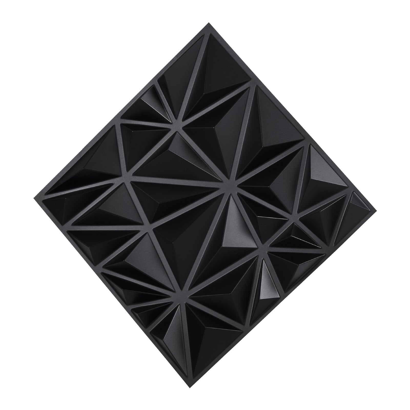 3D Wall Panels 33-Pack 30x30cm PVC Diamond Tiles 2.97m² Matte Black Home Decor