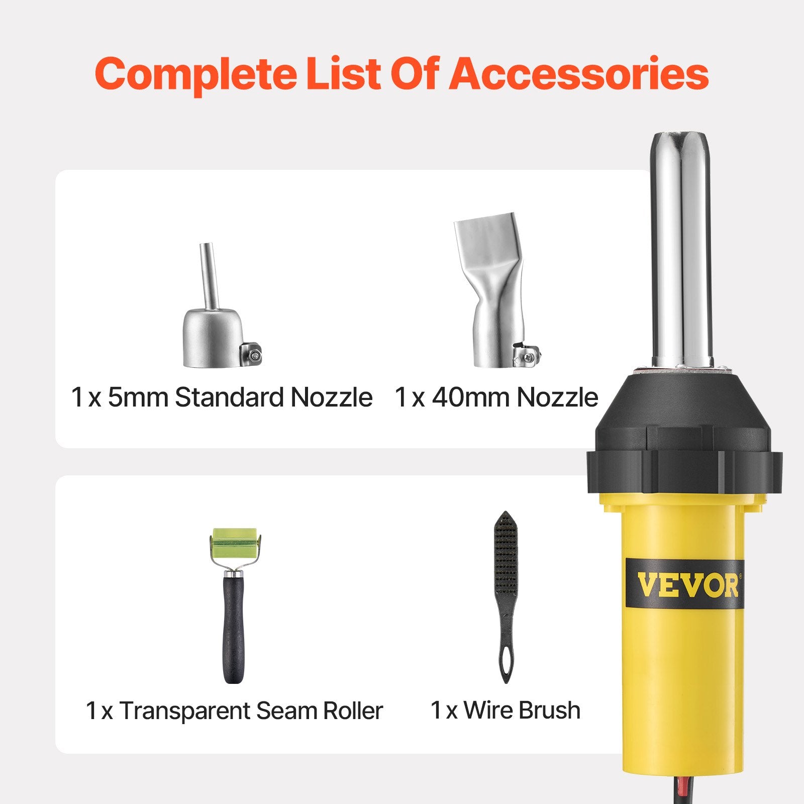 Hot Air Plastic Welder Kit PVC TPO Welding Gun with Accessories Sets