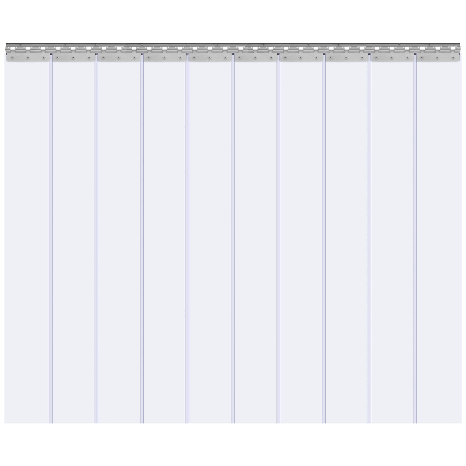 Strip Curtain 84x60" 0.08" Thick 10PCS Clear PVC Door Strips with 50% Overlap
