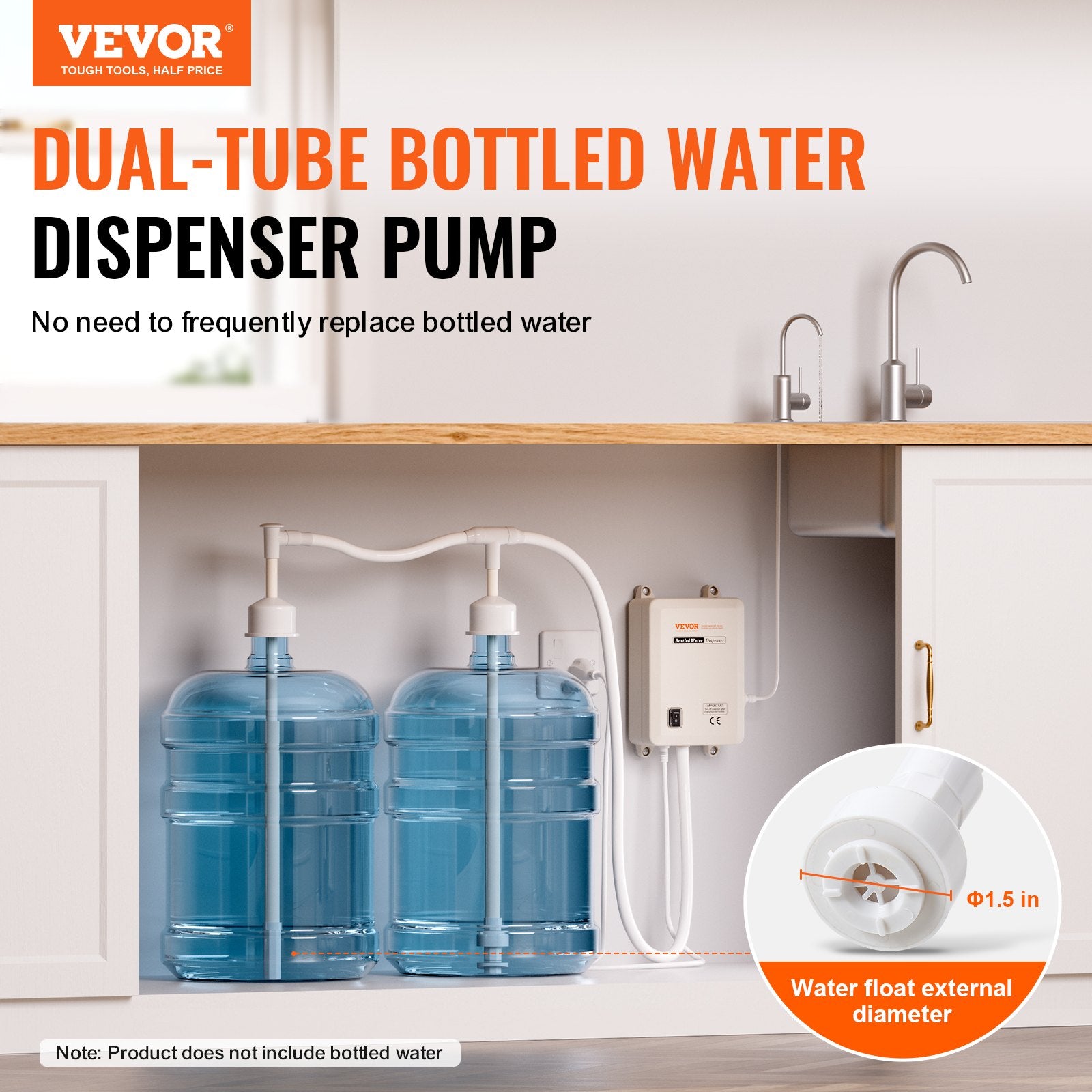 Bottled Water Dispenser Pump System 2x5 Gallon Automatic Electric