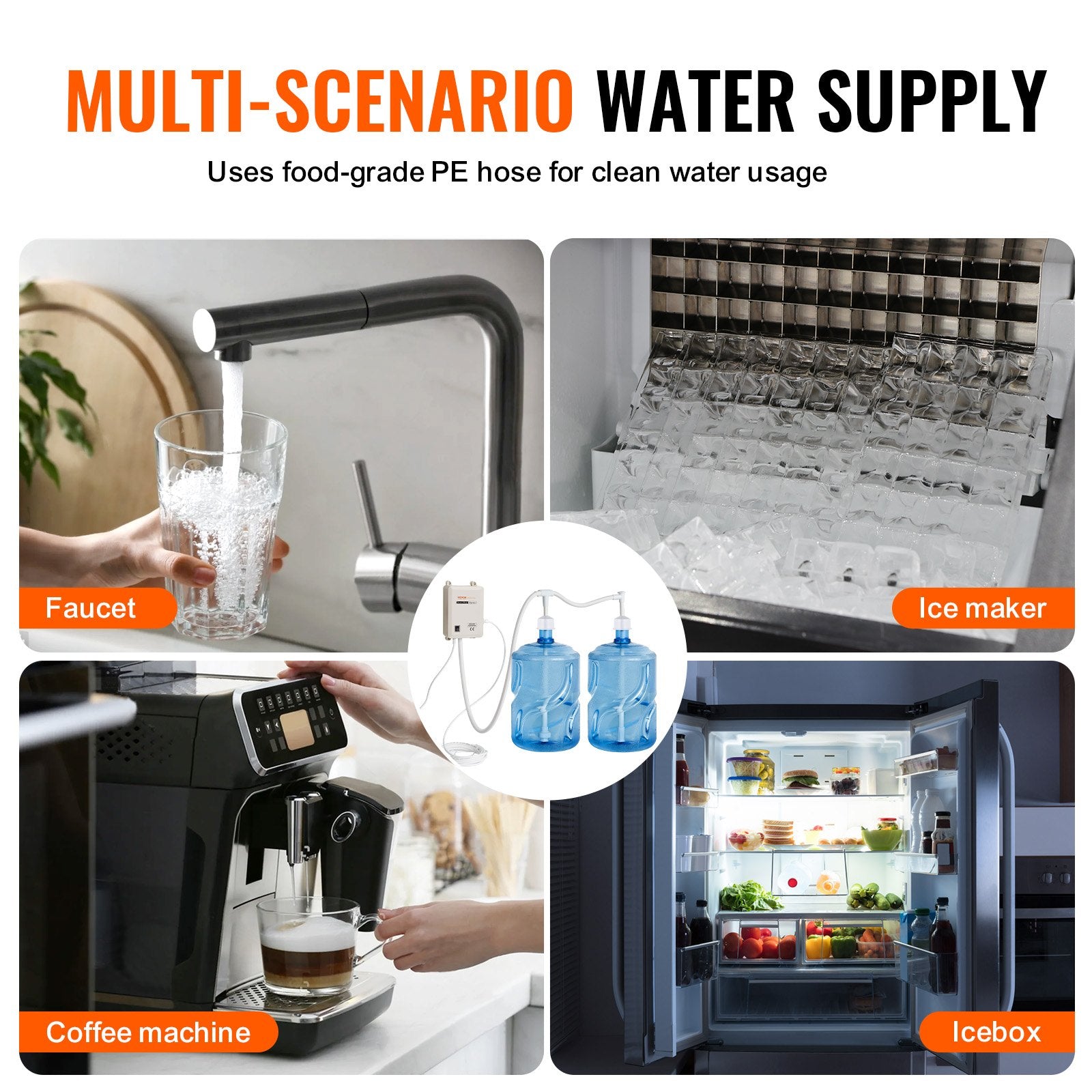 Bottled Water Dispenser Pump System 2x5 Gallon Automatic Electric
